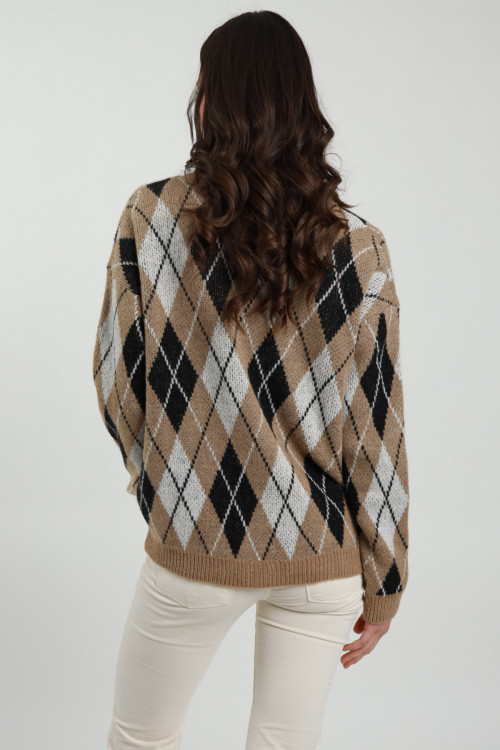 Susy Mix Cardigan a Rombi Sottocosto