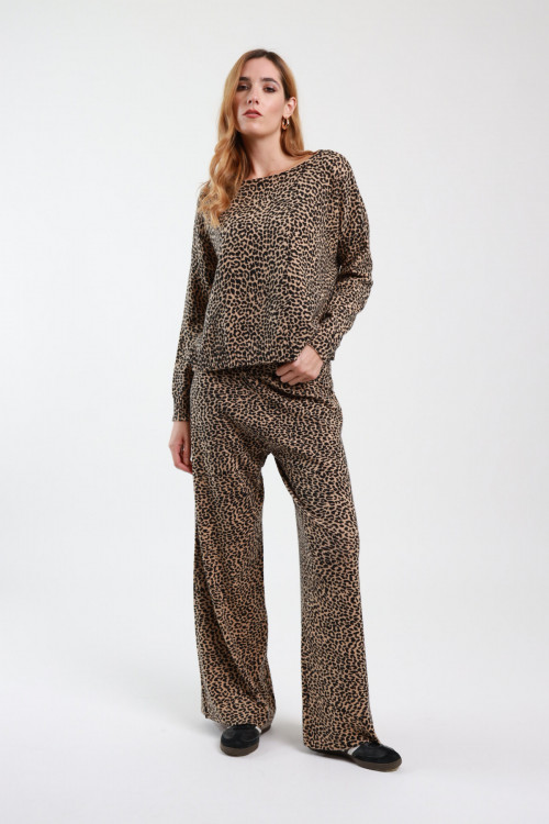Susy Mix Pantaloni in Maglia Maculati 2025