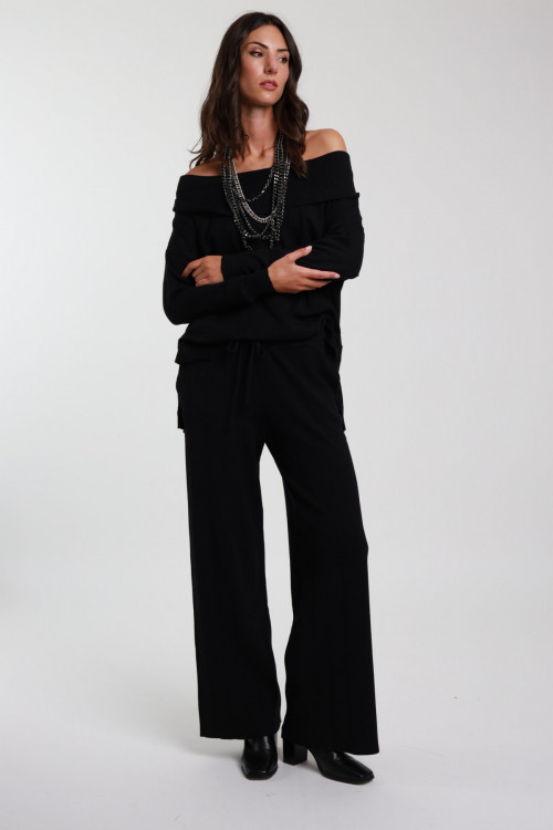 Susy Mix Pantaloni In Maglia Con Coulisse Sconto