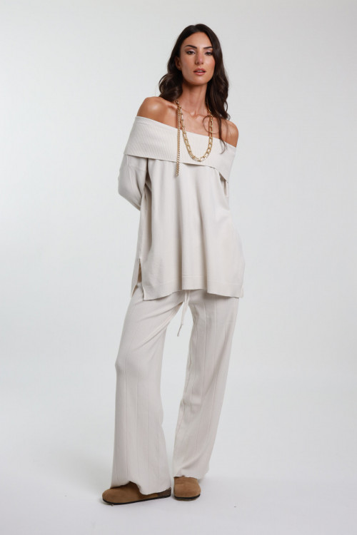Susy Mix Pantaloni In Maglia Con Coulisse Sconto