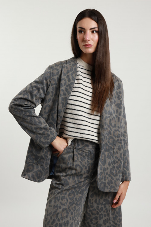 Susy Mix Blazer Over Maculato Acquista Ora