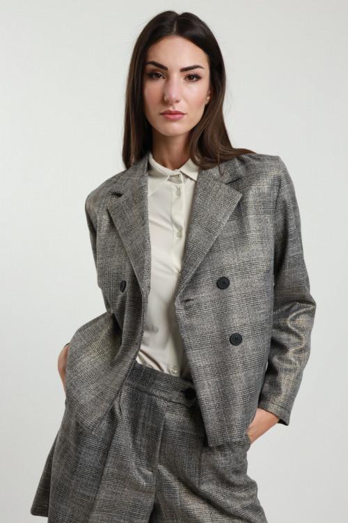 Susy Mix Blazer Doppiopetto Check Fino Al -60%