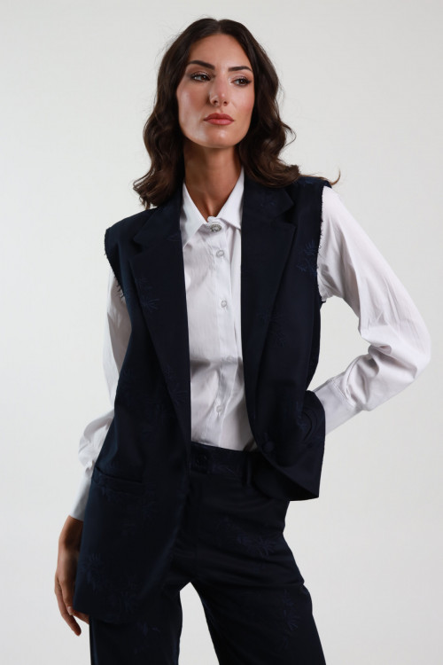 Susy Mix Gilet Ricamato Nuovo