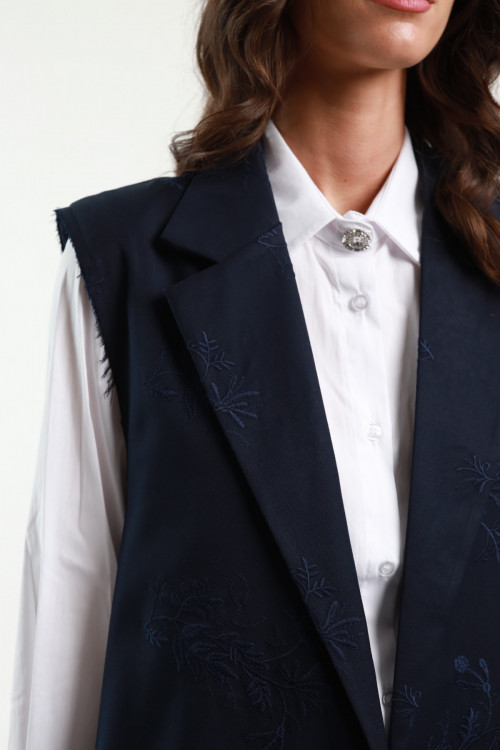 Susy Mix Gilet Ricamato Nuovo
