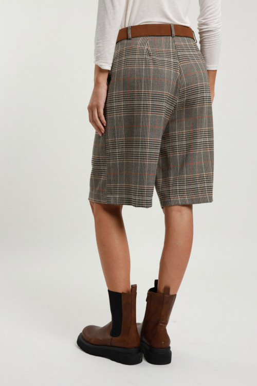 Susy Mix Bermuda Check con Cintura Vendita Economica
