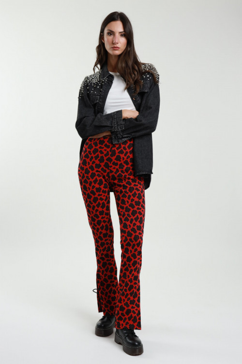 Susy Mix Pantaloni Trombetta Maculati Negozio