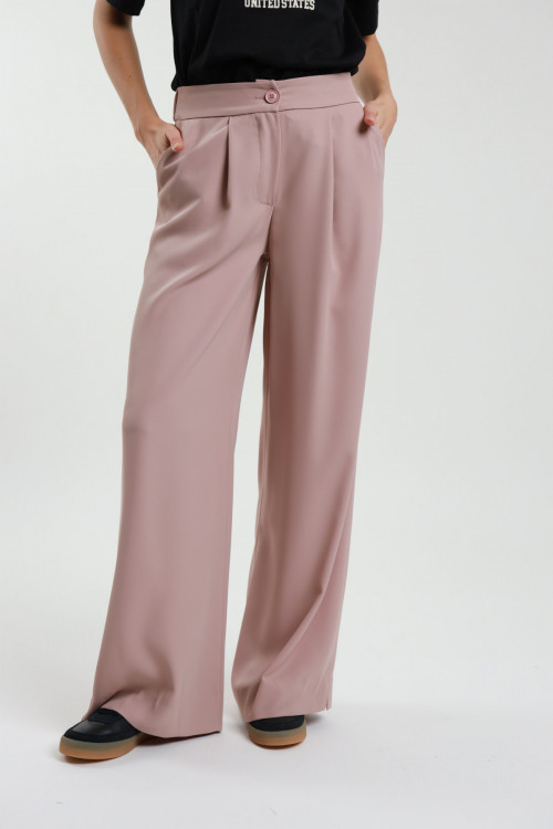 Susy Mix Pantaloni Palazzo Con Bottone Moda