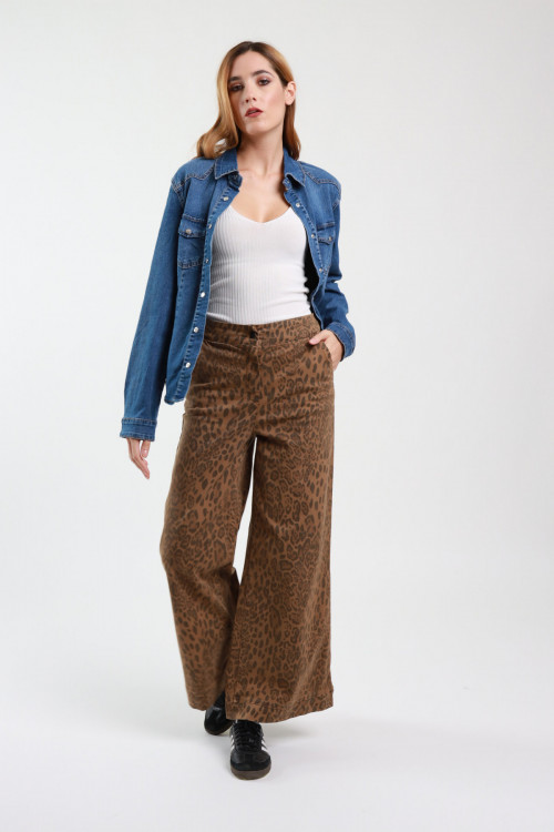 Susy Mix Denim A Palazzo Maculato Qualità