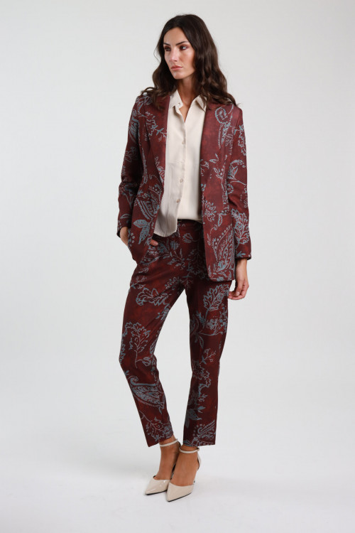 Susy Mix Pantalone Fantasia Damascata Qualità Garantita