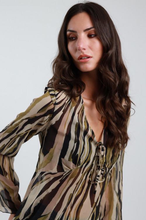 Susy Mix Maglia Scollo V Fantasia Fino al 60% di sconto