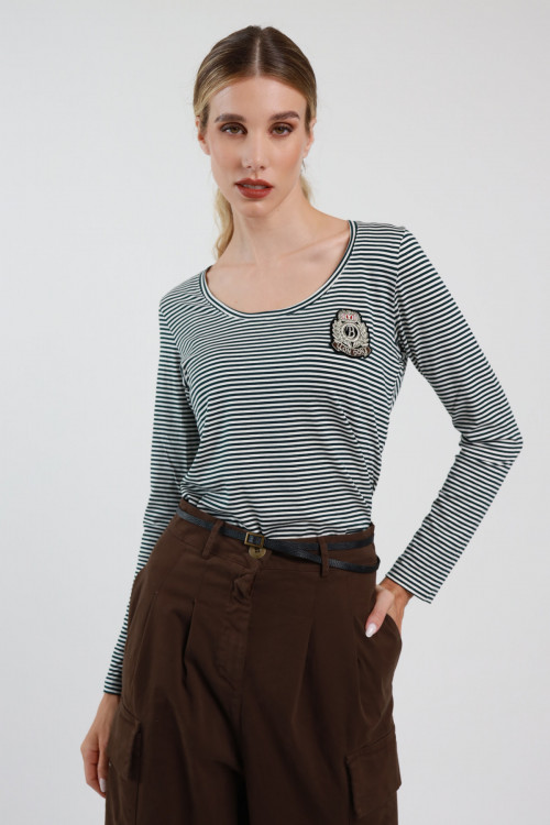 Susy Mix Maglia Rigata Slim Fit Negozio