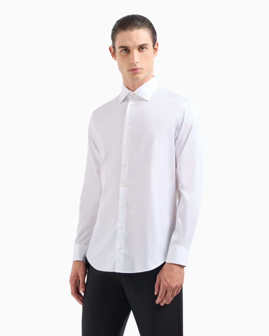 The world of armani CAMICIA CLASSICA REGULAR FIT IN COTONE Fino al 60% di sconto