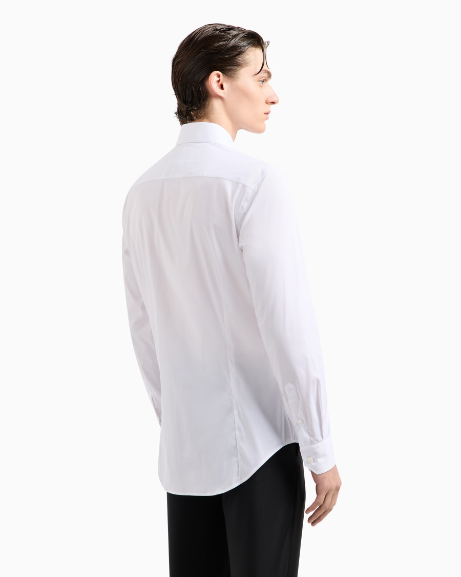 The world of armani CAMICIA IN TESSUTO STRETCH CON COLLO CLASSICO CON STECCHE Negozio