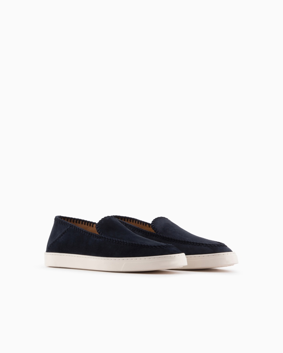 The world of armani GALLERIA 3 SLIP-ON IN PELLE SCAMOSCIATA Italia