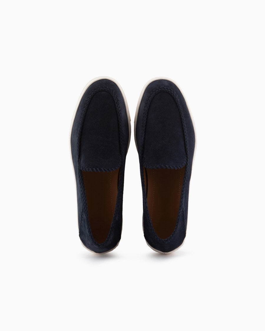 The world of armani GALLERIA 3 SLIP-ON IN PELLE SCAMOSCIATA Italia