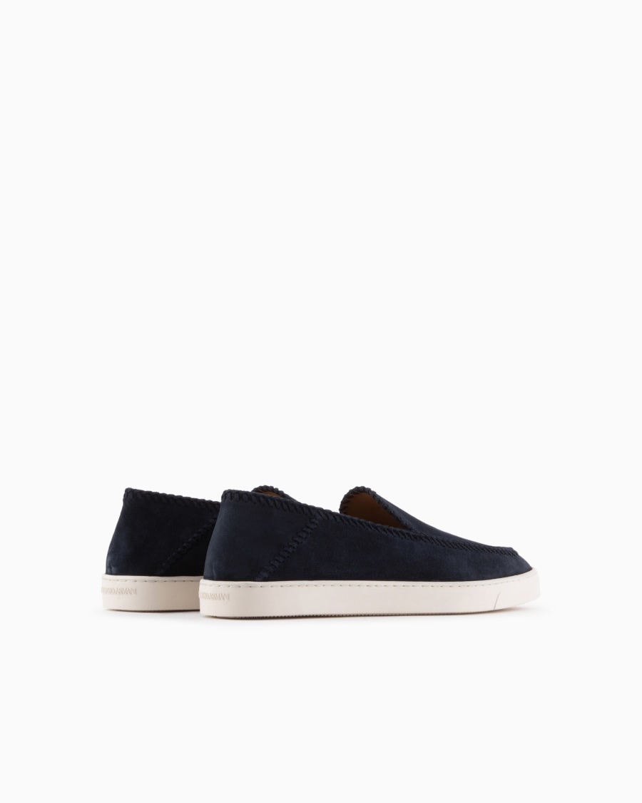 The world of armani GALLERIA 3 SLIP-ON IN PELLE SCAMOSCIATA Italia