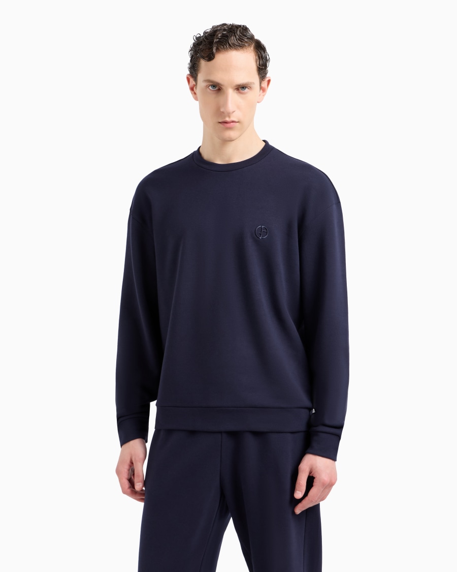The world of armani FELPA GIROCOLLO IN COTONE E CASHMERE In Linea