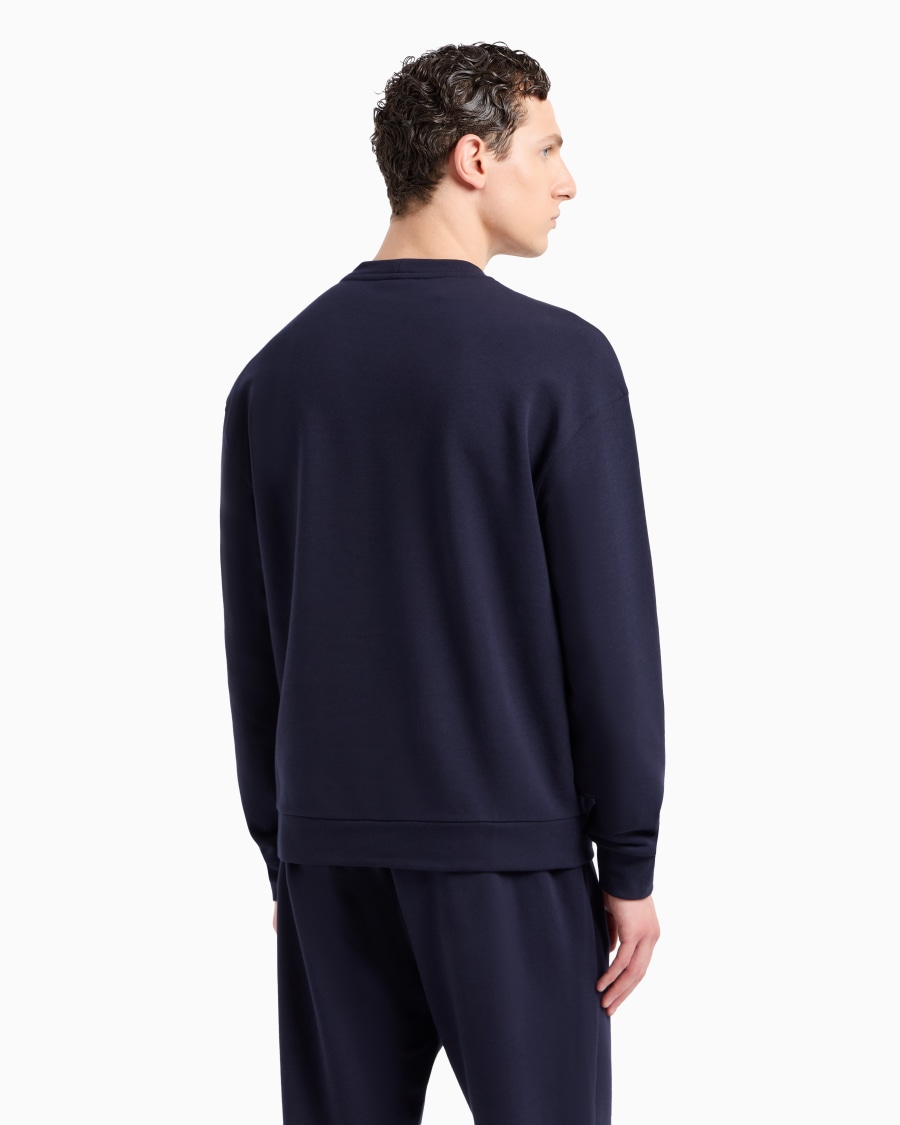 The world of armani FELPA GIROCOLLO IN COTONE E CASHMERE In Linea