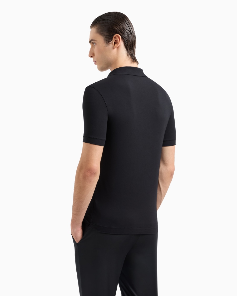 The world of armani POLO A MANICHE CORTE IN JERSEY DI VISCOSA STRETCH Pezzi Unici