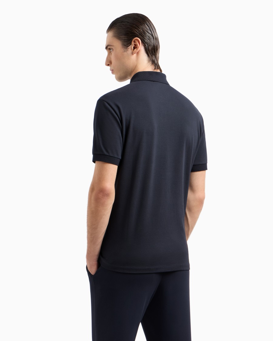 The world of armani POLO IN PIQUET DI COTONE STRETCH Shopping Online