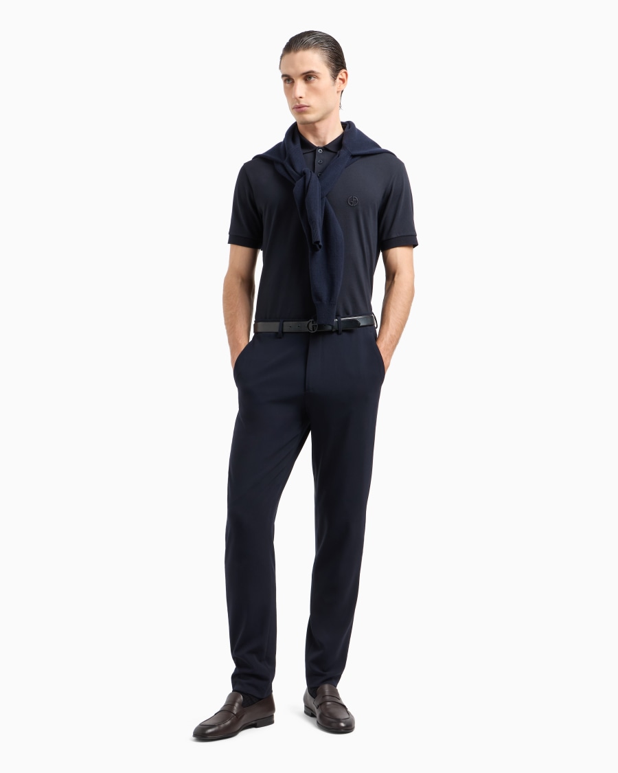 The world of armani POLO IN PIQUET DI COTONE STRETCH Shopping Online