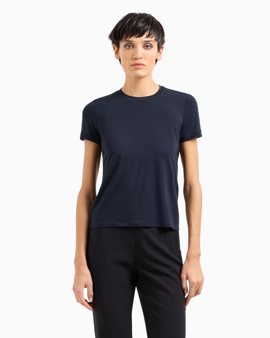 The world of armani T-SHIRT IN JERSEY DI VISCOSA STRETCH Saldi