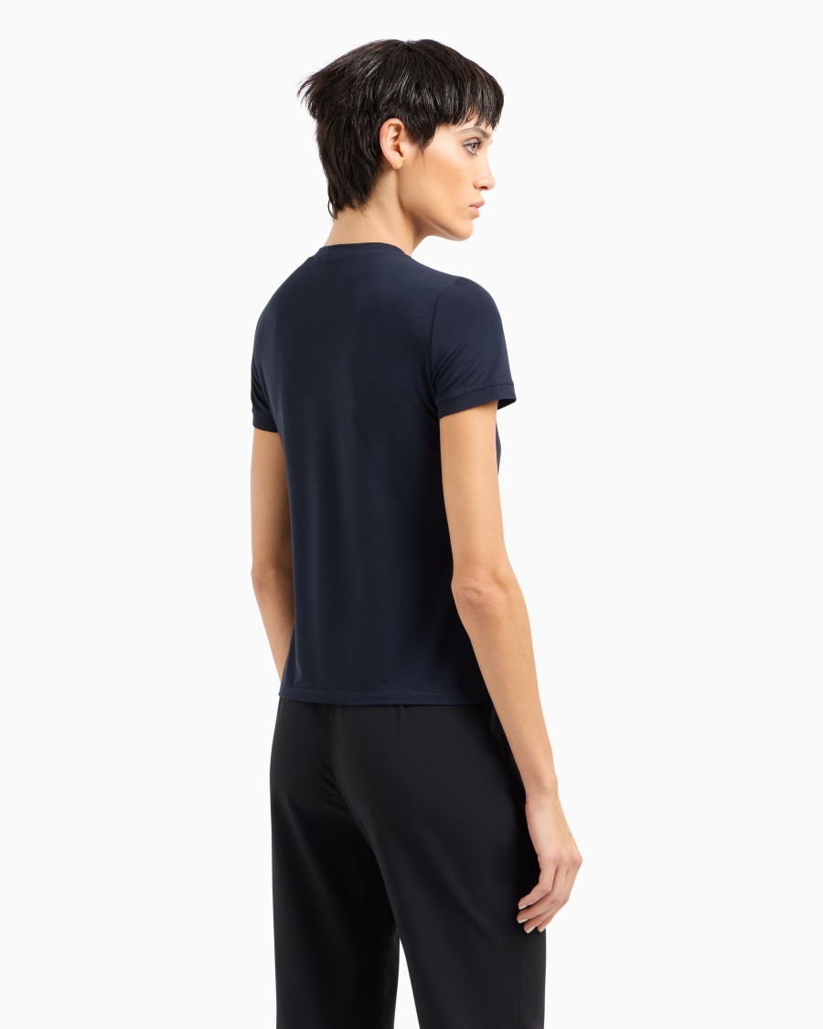 The world of armani T-SHIRT IN JERSEY DI VISCOSA STRETCH Saldi