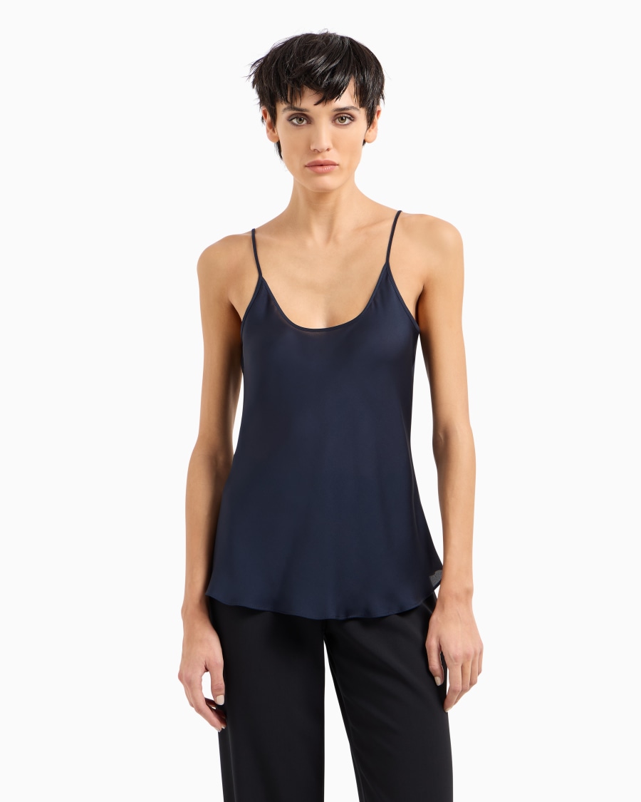The world of armani TOP IN CHARMEUSE DI SETA Offerte
