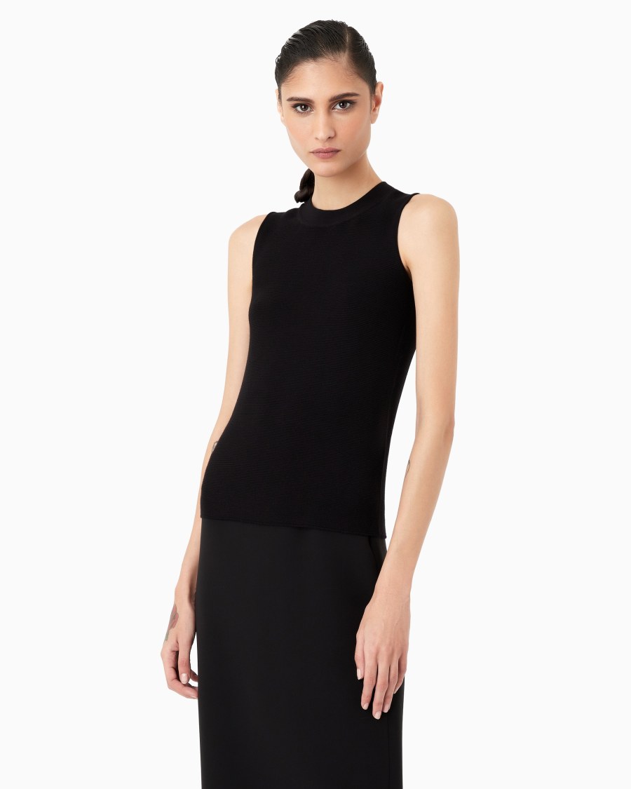 The world of armani TOP IN TESSUTO OTTOMAN Italy