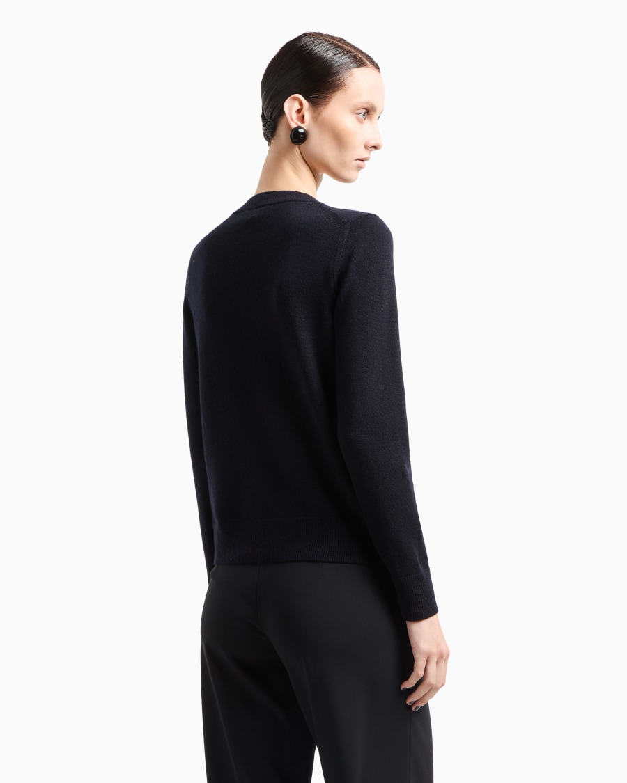 The world of armani MAGLIONE IN CASHMERE CON PROFILI A COSTE Italia