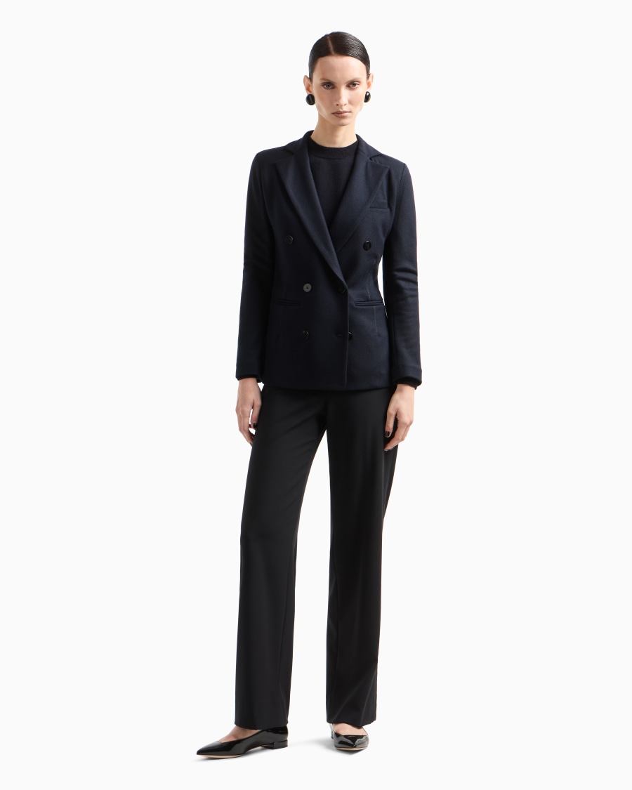 The world of armani MAGLIONE IN CASHMERE CON PROFILI A COSTE Italia