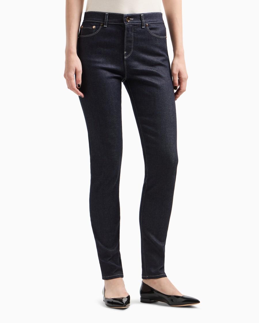 The world of armani PANTALONI 5 TASCHE SLIM FIT IN DENIM DI COTONE STRETCH In Linea