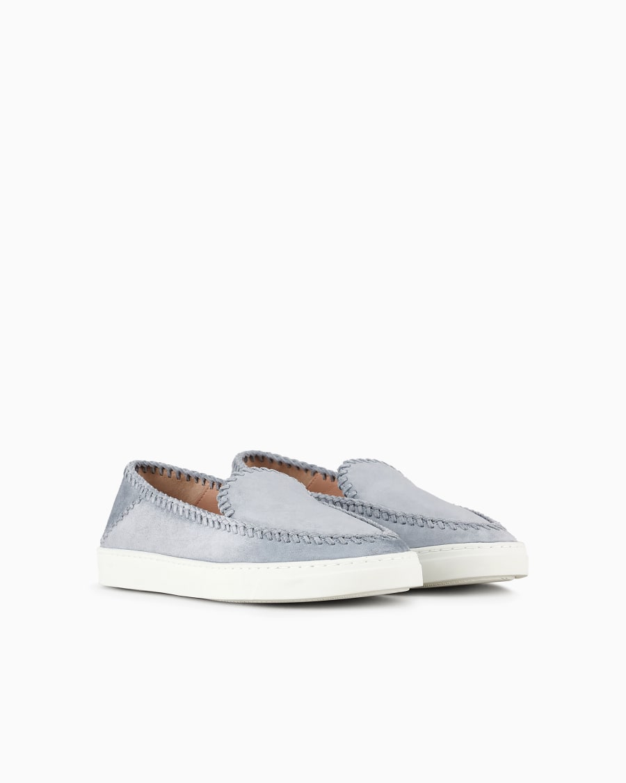The world of armani GALLERIA 3 SLIP-ON IN PELLE SCAMOSCIATA Soddisfazione Garantita