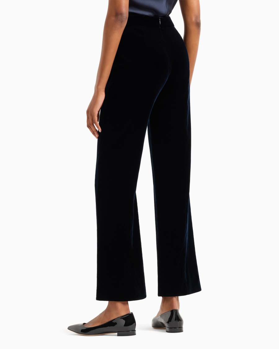 The world of armani PANTALONI CROPPED IN VELLUTO Affare Del Giorno