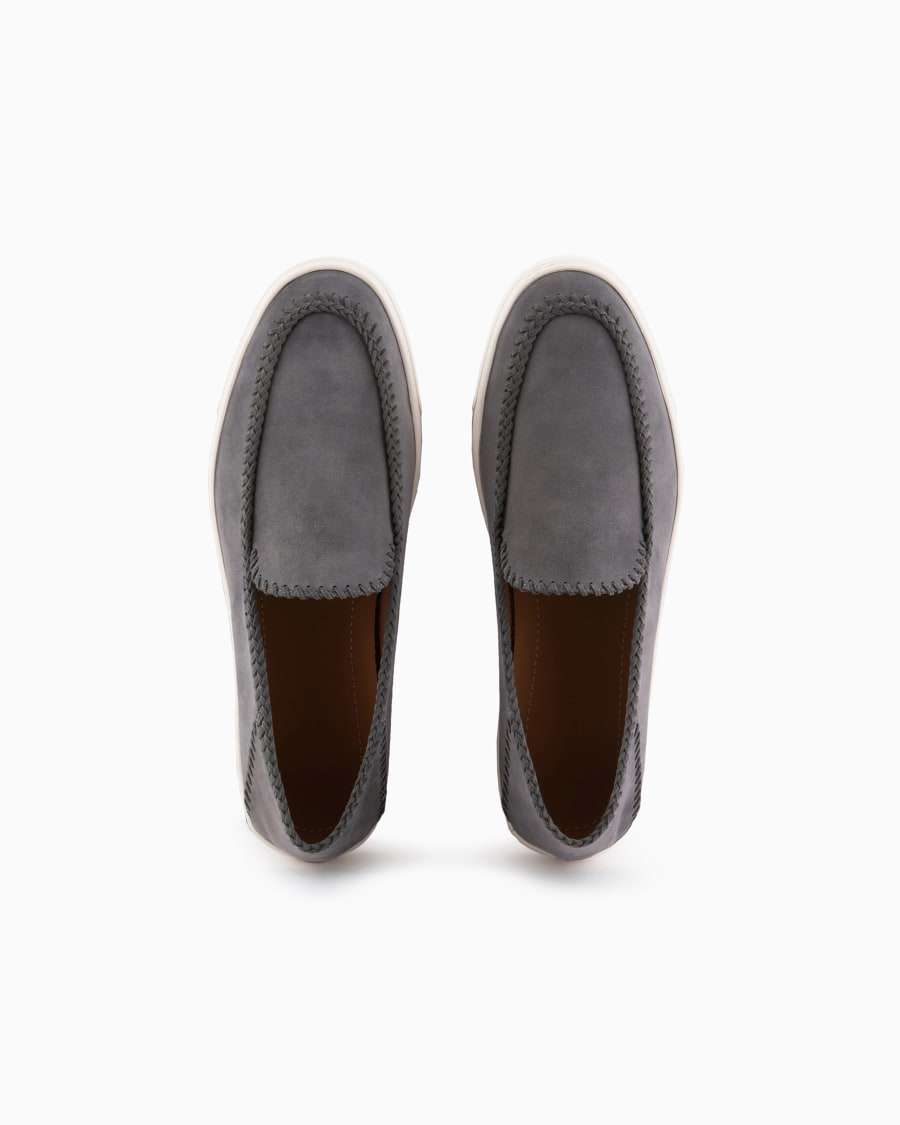 The world of armani GALLERIA 3 SLIP-ON IN PELLE SCAMOSCIATA Presa