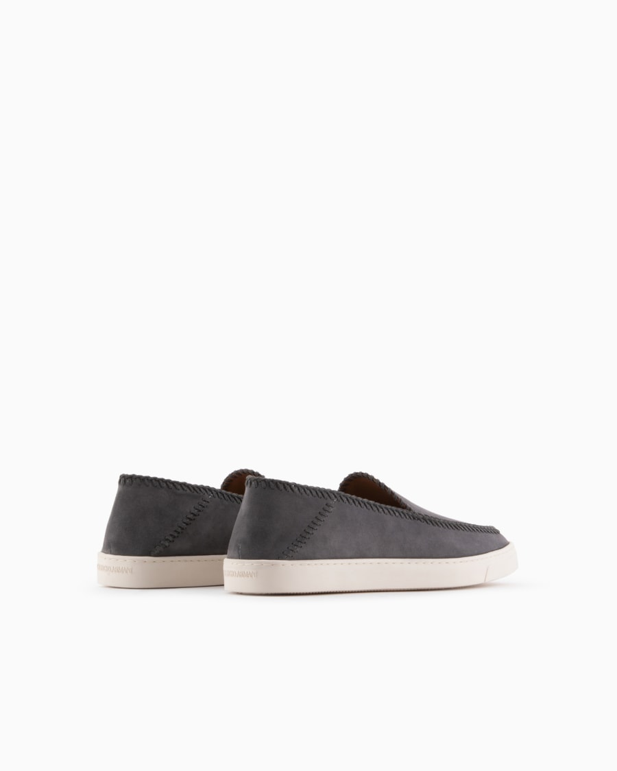 The world of armani GALLERIA 3 SLIP-ON IN PELLE SCAMOSCIATA Presa