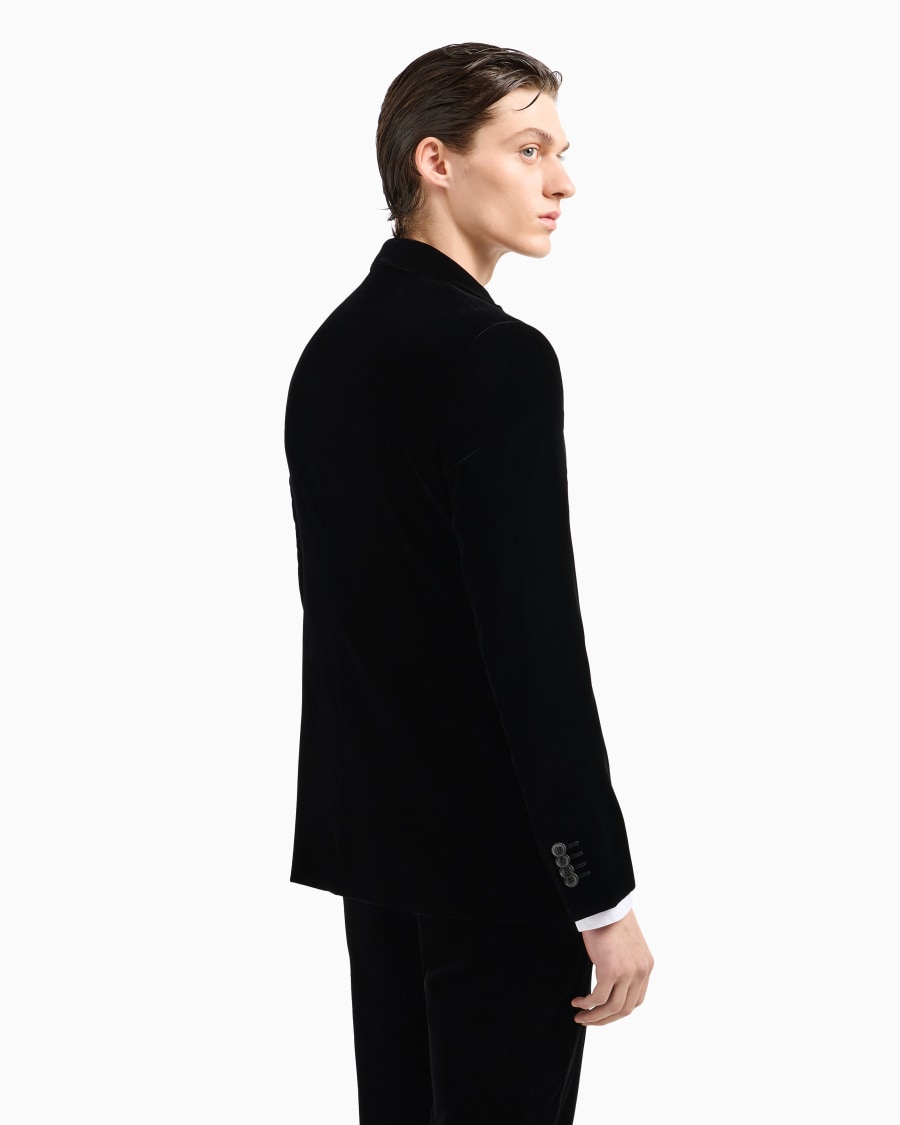 The world of armani GIACCA ICON MONOPETTO LINEA GEORGE IN VELLUTO STRETCH Offerta