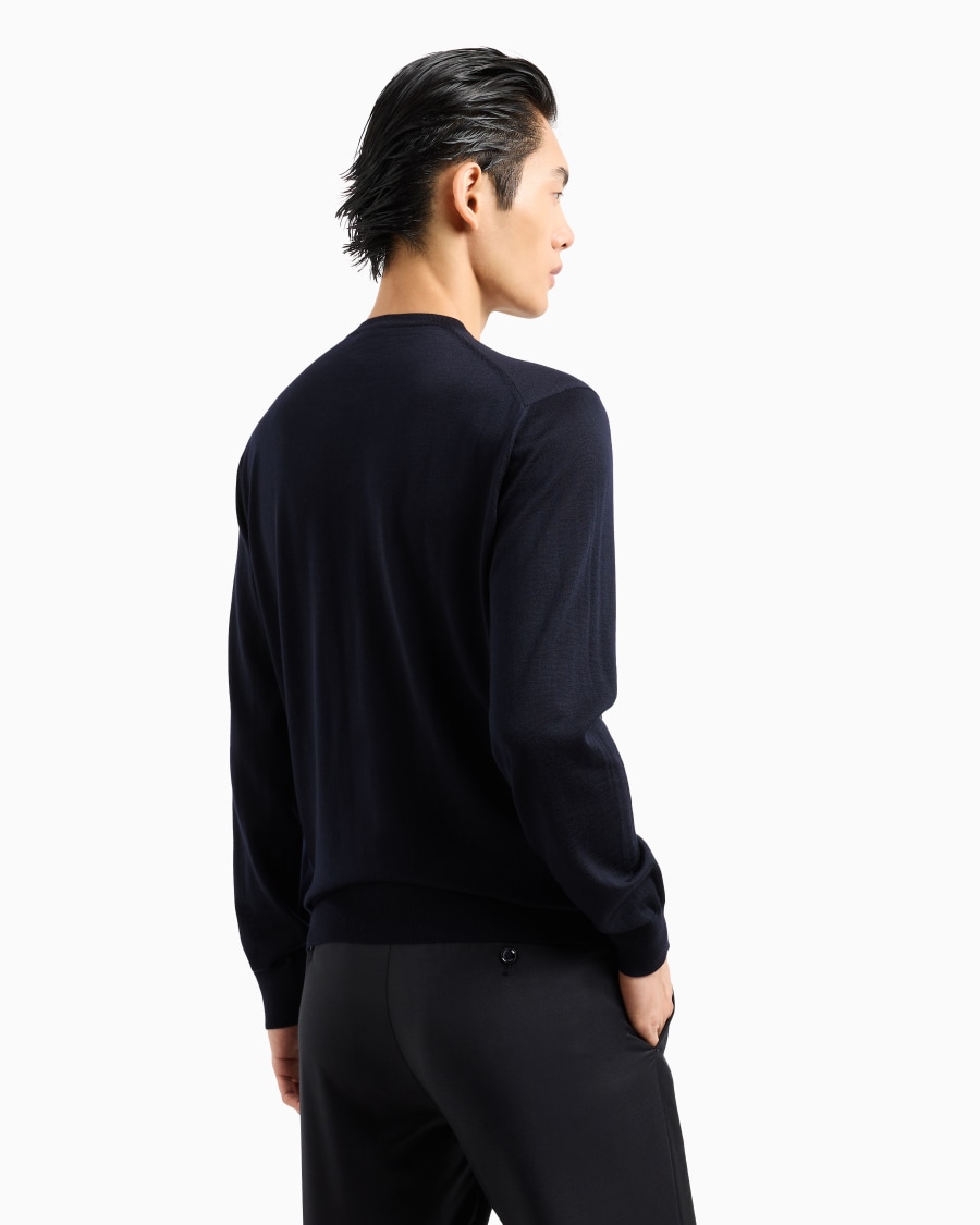 The world of armani MAGLIA GIROCOLLO IN LANA VERGINE Outlet