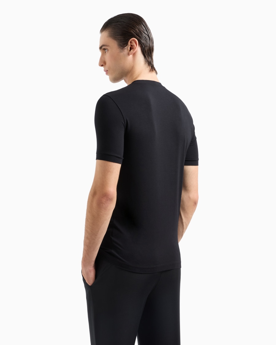 The world of armani T-SHIRT IN JERSEY BAMBOO DI VISCOSA STRETCH Saldi