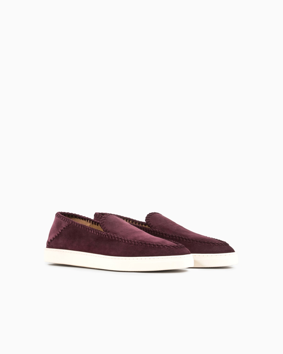 The world of armani GALLERIA 3 SLIP-ON IN PELLE SCAMOSCIATA Hotsell