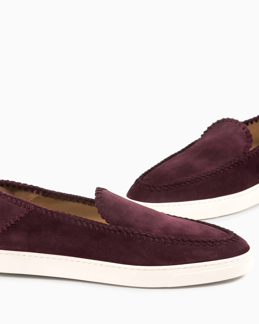 The world of armani GALLERIA 3 SLIP-ON IN PELLE SCAMOSCIATA Hotsell