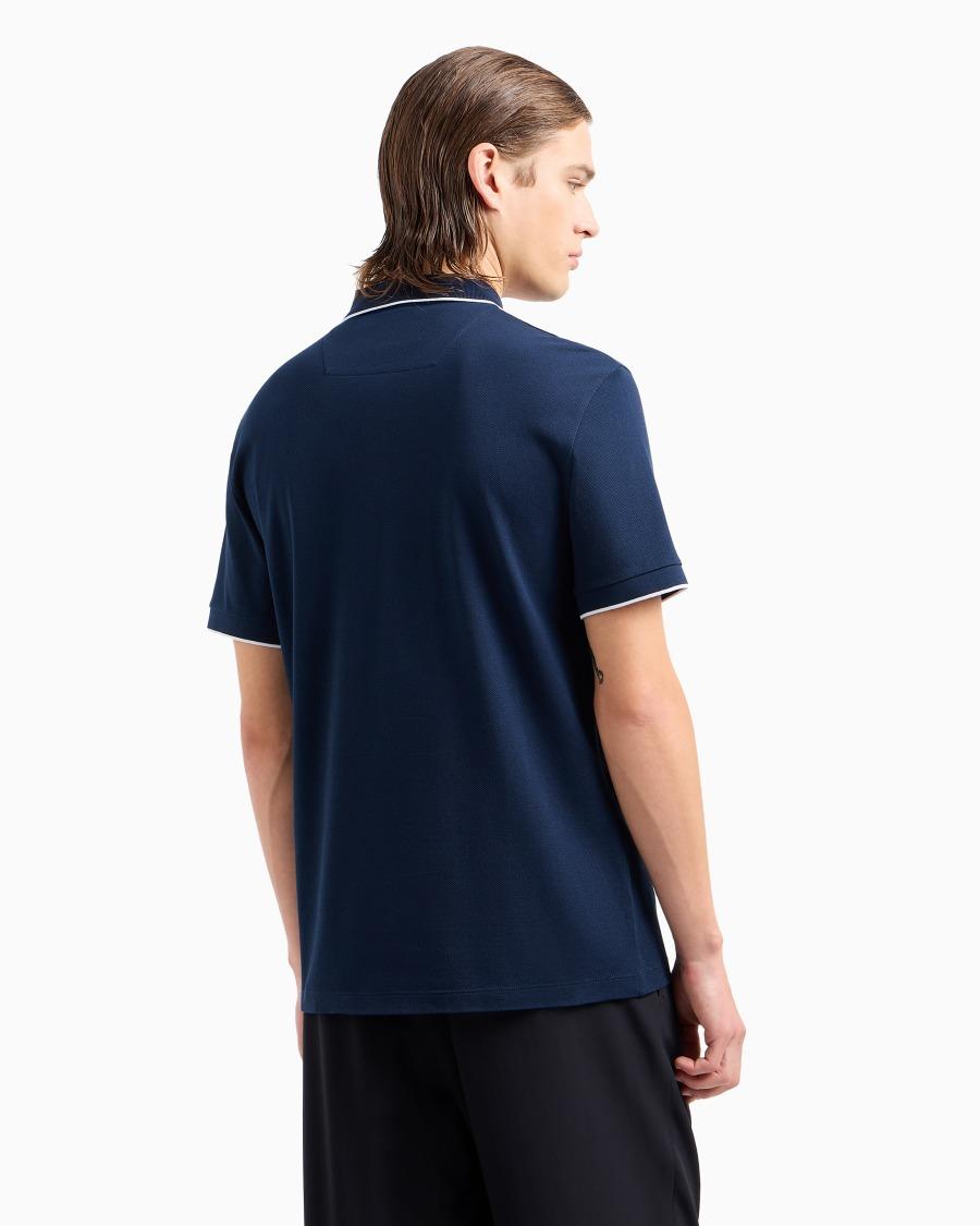 The world of armani POLO IN PIQUET DI COTONE FILO DI SCOZIA Vendita Economica