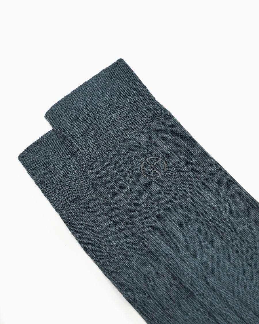 The world of armani CALZE CORTE CON LOGO RICAMATO Vendite Flash
