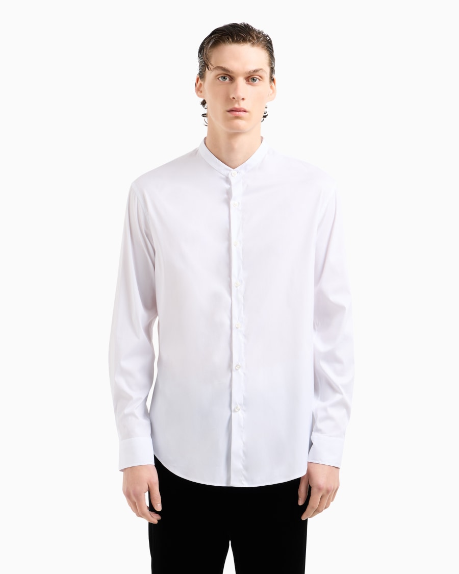 The world of armani CAMICIA ICON IN COTONE UNITO STRETCH 2025