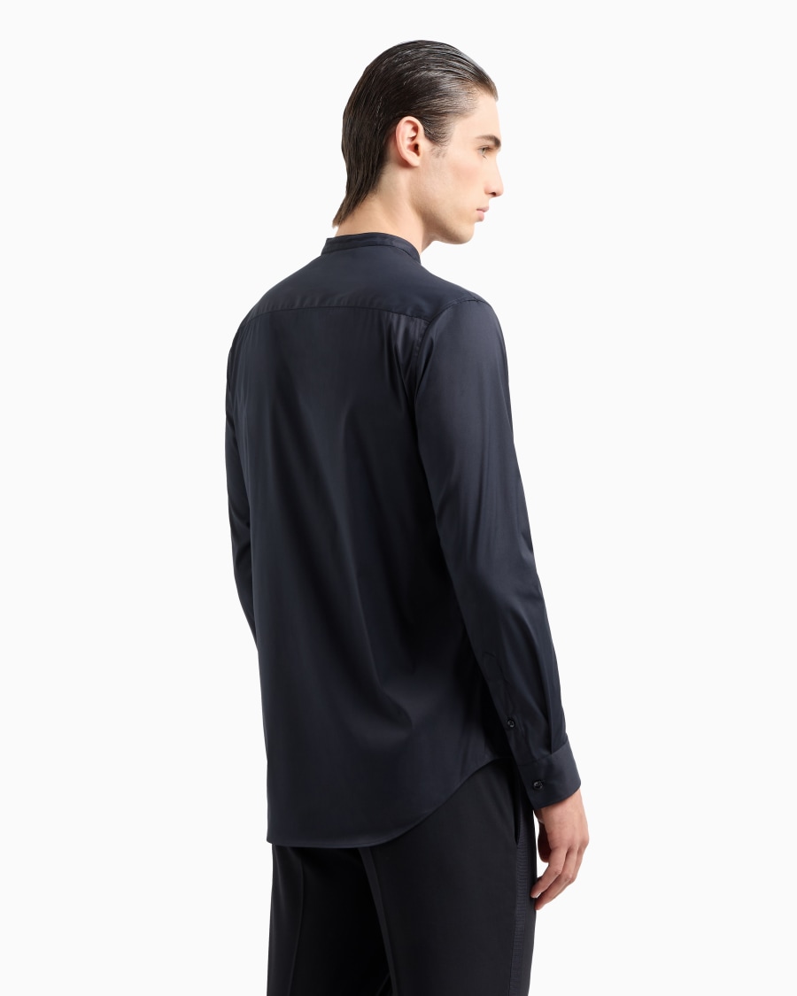 The world of armani CAMICIA ICON IN COTONE UNITO STRETCH Nuovo
