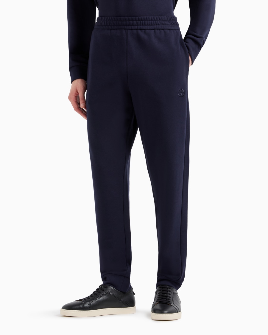 The world of armani PANTALONI JOGGER IN COTONE E CASHMERE Vendita