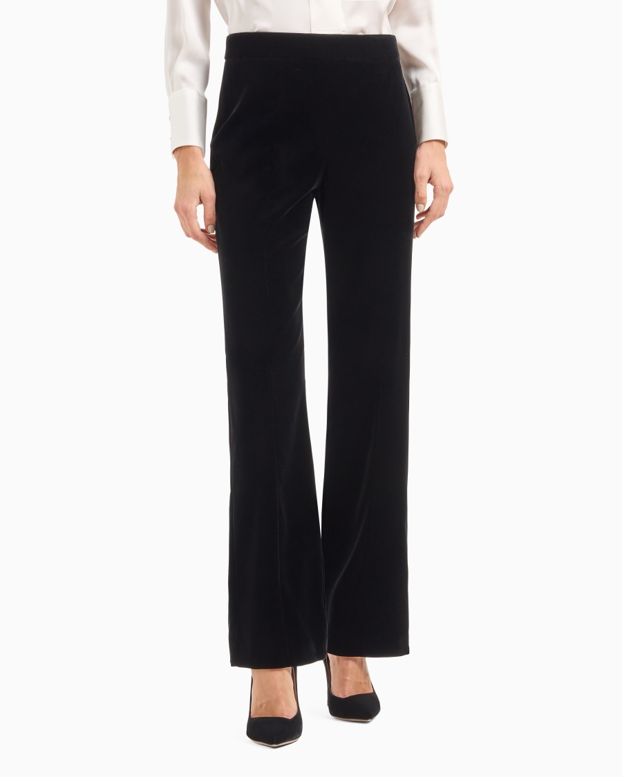 The world of armani PANTALONI CROPPED IN VELLUTO Acquista Ora