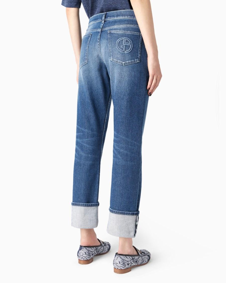 The world of armani DENIM COLLECTION JEANS 5-TASCHE IN DENIM DI COTONE STRETCH Consegna Veloce