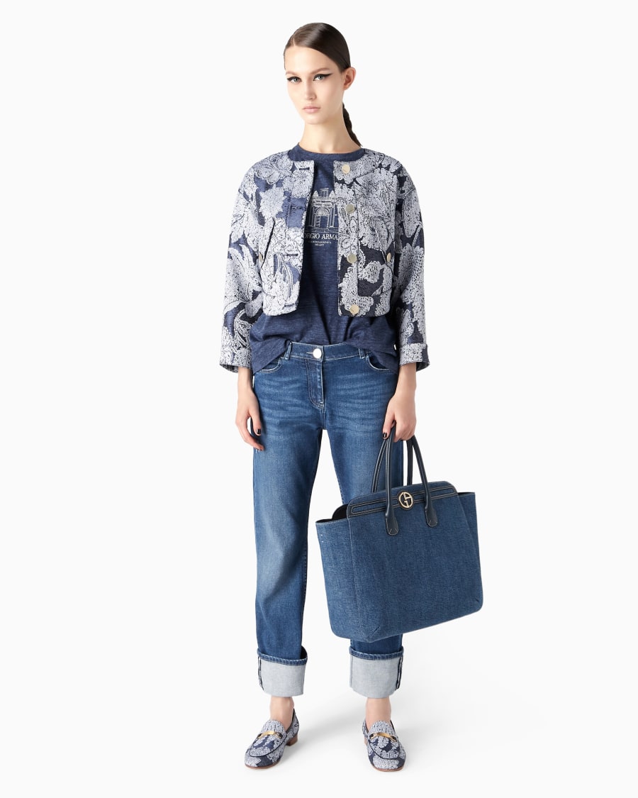 The world of armani DENIM COLLECTION JEANS 5-TASCHE IN DENIM DI COTONE STRETCH Consegna Veloce