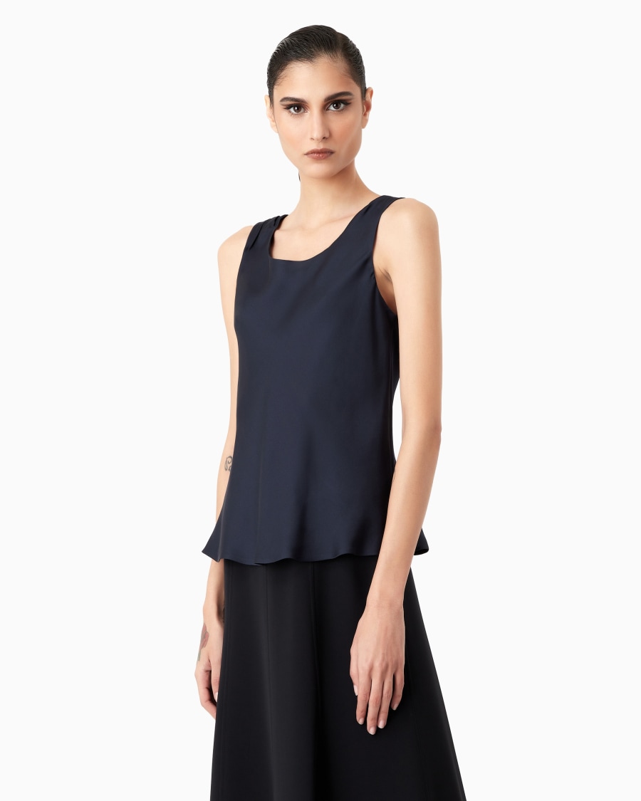 The world of armani TOP IN PURA SETA Sottocosto
